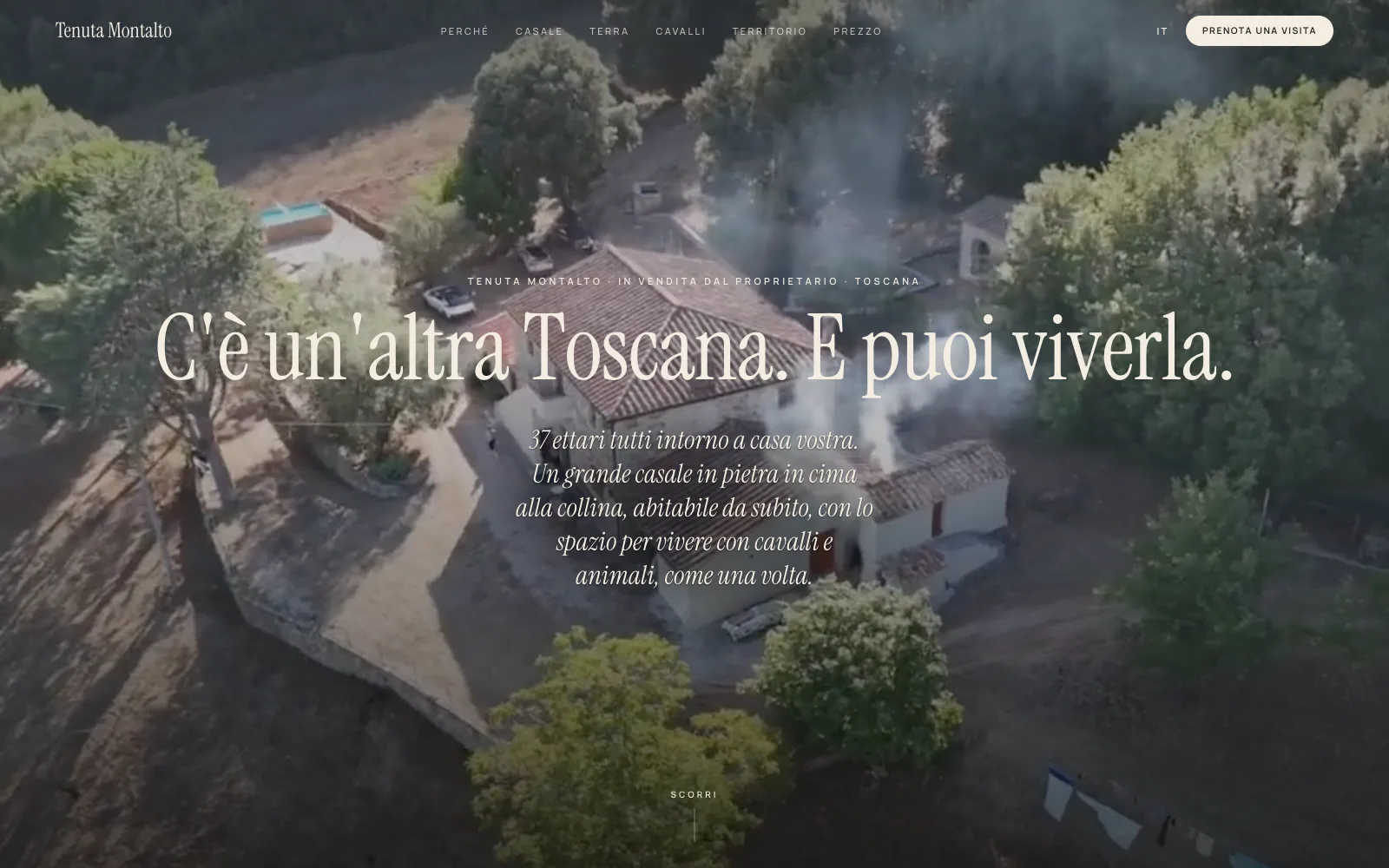 Apertura del sito Tenuta Montalto